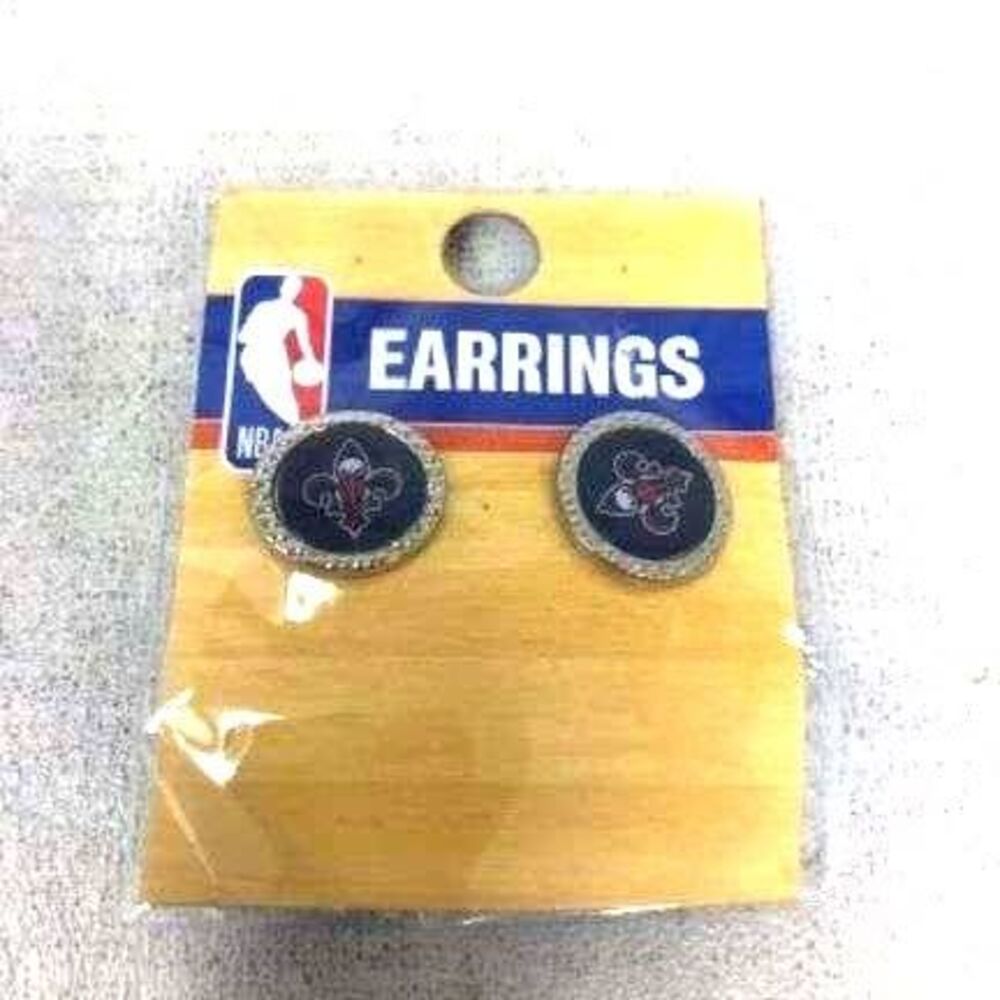 NEW ORLEANS PELICANS EARRINGS JEWELRY CARDED ROUND